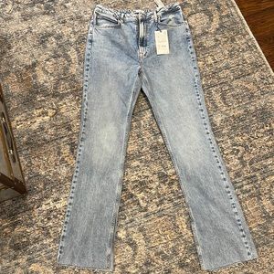 ZARA Slim flare High Rise Split Hem Size 10